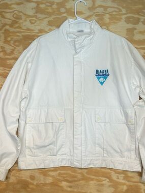 Vintage 90’s Crazy Shirt Hanauma Bay Club Jacket Size L. Small Brown Spec pic 6